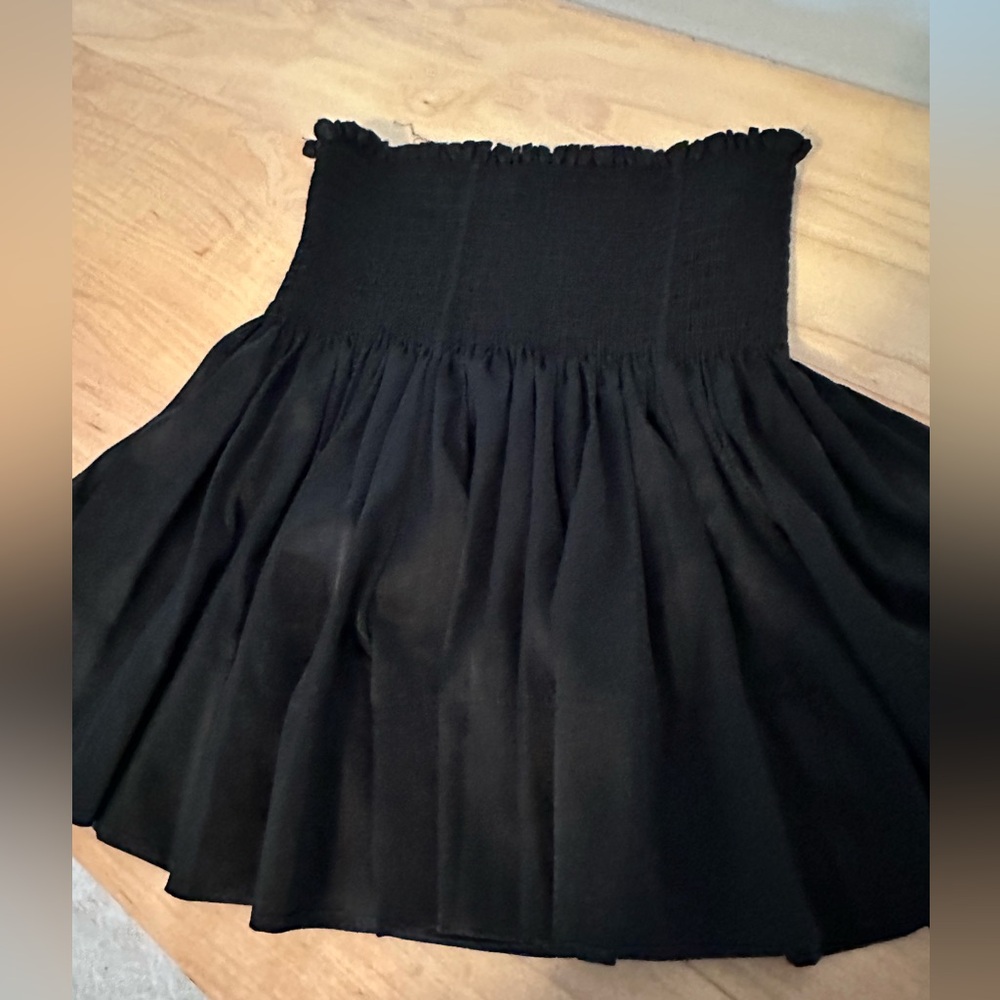 Flowy shorts black with cute ruched waistband